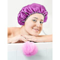 Miniatyrbillede 3 af 5: 3 stk. sovehætte satin hætte nathovedbeklædning sovende bløde hår turbans5.29
