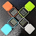 Miniatyrbild 1 av 5: Mini liten digital reseväckarklocka med LCD-nattlampa, batteridriven reseväckarklocka, bärbar hopfällbar VBNM ZD B2 blue
