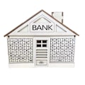 Miniatyrbillede 1 af 5: Træ Sparegris med Tæller, Retro Pengeboks til Opsparing, Pengeboks til Opsparing 2000 euro - white