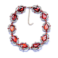 Pikkukuva 2 / 5: Luksusllinen Punainen Suuri Lasikristalli Choker-Kaulakorut Ripukset Naisten Korut S