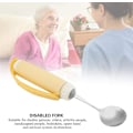 Pikkukuva 4 / 5: Parkinsonin ruokailuvälineet, vammaisille ja liikuntarajoitteisille helppo tarttua syömislusikkaan, haarukkaan, nivelrikko, mukautuva ruostumaton teräs, pyörivä pöytätavara, irrotettava vanhus S