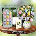 Miniatyrbilde 4 av 4: Pop-up-kort, påskeeggtre, 12 tommers livsstil blomstbukett 3D popup gratulasjonskort med blankt notatkort og konvolutt  ZD B2U