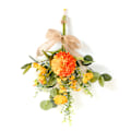 Miniatyrbillede 1 af 4: 100% Ny, Kunstig Blomst Bouquet Grene Faux Ficus Twig Hjem Kontor Butik Fest Dekoration orange