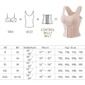 Miniatyrbillede 2 af 5: 3 i 1 Talje-træner BH, Talje-knappet BH Shapewear, Talje-træner Vest til Kvinder Underbryst Korset Kropsformer beige m