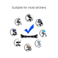 Miniatyrbillede 2 af 5: 3 stk. Twin Baby Stroller Connector Universal Joints Infant Cart Strap Linker Hook