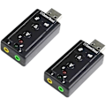 Pikkukuva 1 / 3: 2-pakkaus 7.1-äänikortti Usb-äänikortti Ulkoinen äänikortti Drive-free Riippumaton äänikortti Tietokoneen kuulokemikrofonitarvikkeet -JRzd