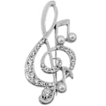 Miniatyrbilde 1 av 2: Perle Musikknot Lapel Pin Frakk Brosje Dekorativ Brosje Dame Lapel Pin Genser Brosje