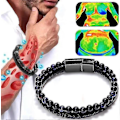 Miniatyrbillede 1 af 4: Humanic+pro Maxhematie Perle Armbånd,humanic Maxhematie Perle Armbånd,titaniumion Terapi Bangle -DGJR black blue