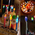 Miniatyrbild 2 av 4: Färgade födelsedagsfesttillbehör Bröllop Färgglada flammor Flerfärgade ljus Säker flamma (6-72PCS) zd QE2024 6 pcs candles