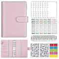 Miniatyrbillede 1 af 5: A6 Penge Budget Ringbind -organiser Binder Med Lommer, Kontant Stopning Budget Tegnebog Planlægger Binder Til Kontantbesparelse B -CHN
