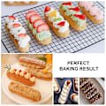 Miniatyrbild 3 av 5: 2 st Chokladformar, Långa Rektanglar, Fingerkex Silikonform, Eclair Silikonform, Icke-Klebbande Silikon