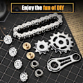 Miniatyrbillede 2 af 5: Cool Sprockets Fidget Kæde, Saml Fidget Spinner Ring Legetøj til Børn og Voksne, Metal Fidget Sensory Cykelkæde Gear Cube, EDC Nyhed Stressaflastning