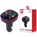 Miniatyrbillede 1 af 5: Bluetooth 5.0 Bil Trådløs FM-Sender Adapter 2USB PD Oplader Håndfri q5