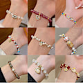 Miniatyrbilde 1 av 2: Kvinners perle armbånd gave luksus nisje allsidig perle armbånd for retro par smykker ZD HU style 7