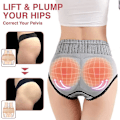Miniatyrbild 3 av 4: 3 st kvinnors bomullsbikini trosor magekontroll shapewear underkläder spets hög midja trosor rumpa lyftare kropp formare trosor midja ff E red-purple-green