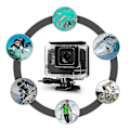 Miniatyrbild 4 av 5: Vattentätt skyddshölje för GoPro Hero 7 Black 6 5 med fäste