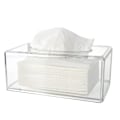 Miniatyrbild 1 av 5: Genomskinlig servettbehållare i akryl, rektangulär servettdispenser, servettlådeöverdrag, akrylförvaringslåda för servetter, 5,31 maj
