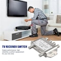 Miniatyrbilde 4 av 5: 2 inn 4 ut DiSEqC 4X2 Switch Satellittsignal Multiswitch LNB Spenning 950-24000MHz for TV-mottaker