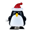 Miniatyrbilde 1 av 5: 3 Morsomme Opptrekkbare Leke med Fjær Drevet Juledukke for Spedbarn Baby Gave chubby penguin