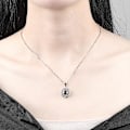Pikkukuva 4 / 4: Sterling-hopeaketjun kaulakoru, aurinko ja kuu Yin Yang -pariskaulakoru, magneettinen kaulakoru, heijastuskaulakoru
