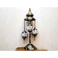 Miniatyrbillede 1 af 5: Glober tyrkiske marokkanske farverige mosaik antikke bordlampe sengebordslampe lampeskærm ZD B 4