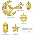 Pikkukuva 3 / 5: Eid Mubarak -koristeet Ramadanin koristeet Mubarak Eid -riipukset Ramadanin kuun ja tähden merkit kotiin Eid-juhliin silver c