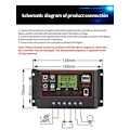 Miniatyrbillede 4 af 5: 10-30A Solpanelregulator Batteriladerstyring LCD Auto Dual B 12V/24V orange 30a