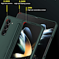 Miniatyrbillede 4 af 5: Til Samsung Galaxy Z Fold 6 Etui med S Pen, Udskiftelig S Pen Holder & Kickstand Mat PC Stødsikker Fuld-Krop Robust Etui black