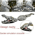 Miniatyrbild 1 av 5: Flytande alligatorhuvud Decoy Alligator Utomhusstatyer Flytande krokodil för gåskontrollfalsk Gator Avskräckande Ducksswamp Gräsmatta Krokodil Damm D