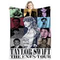Miniatyrbillede 1 af 5: Berømt sanger flanneldækken Taylor Swift gave tæppe aircondition tæppe lur tæppe cover tæppe berømthed tæppe 100*150cm