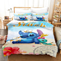 Miniatyrbild 3 av 5: Tecknad animationstäcke set med tre delar Stitch-29 140*210 three-piece set
