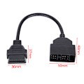 Miniatyrbillede 1 af 4: TOYOTA 22-polet til 16-polet OBD2 Kabel egnet til Toyota 22-polet bilforbindelseskabel