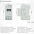 Miniatyrbilde 2 av 4: Elektronisk timer, digital programmerbar timerbryter Ukentlige daglige programmer med stor LCD-skjerm for 35 mm DIN-skinner i (220V) ZD B2