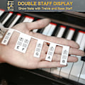 Miniatyrbillede 3 af 5: Fjernelses 88 Tangenter Klaver Keyboard Note Etiketter Genanvendelige Silikone Klaver Noter Guide Stickers -JRZD black and white