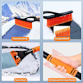 Miniatyrbilde 4 av 5: Isskrape for bil frontrute 23,23'' isskrape for snø og frostfjerning med skumhåndtak holdbar isskrape for lastebil Suv bilvindu Ybx -GSL black