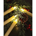 Miniatyrbilde 5 av 5: 6 stk. Flammeløse Spisslys med Fjernkontroll, 25 cm LED Lysestaker med Flimrende Flamme, Dryppfrie Vindu Lys For Juledekorasjon Batteridrevet