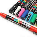 Miniatyrbilde 3 av 3: 1 stk Uni Posca Pc-3m Malingmarkør - Ekstra Fin Kulepenn 0,9-1,3 mm Kunstmarkørpenner Vannbasert 24 Farger Tilgjengelig - Kunstmarkører - glitter green