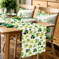 Miniatyrbilde 2 av 5: St. Patricks Day Bordløper, Høytidskjøkken Spisebord Dekorasjoner Kløver Vår Sesong Bordduker For Hjem Fest b l - 33x275cm