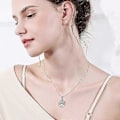Miniatyrbild 4 av 5: Livets Träd Halsband 925 Sterling Silver Runt Familjeträd Hänge Halsband Fint Smycke Present För