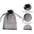 Miniatyrbillede 2 af 5: 100 stk. 4x6\" (10x15cm) Gennemsigtige Gaveposer med Snøre, Sort Organza Bryllup