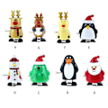 Miniatyrbilde 3 av 5: 3 Morsomme Opptrekkbare Leke med Fjær Drevet Juledukke for Spedbarn Baby Gave snowman