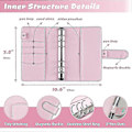 Miniatyrbillede 3 af 5: A6 Penge Budget Ringbind -organiser Binder Med Lommer, Kontant Stopning Budget Tegnebog Planlægger Binder Til Kontantbesparelse B -CHN