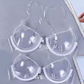 Miniatyrbilde 3 av 3: Kvinner 3/4 Cup Transparent Klar Push Up BH Ultra-tynn Stropp Usynlige BHer Undertøy zd QE2024 38