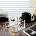 Miniatyrbilde 4 av 5: 2 stk Akryl Kontor Tape Dispenser Transparent Gull Tape Dispenser Tape Holder Emballasje Tape Dis
