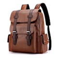 Miniatyrbillede 5 af 5: Læder Laptop Rygsæk Til Mænd, Arbejde Business Rejse Kontor Rygsæk College Bookbag, Casual Computer Rygsæk Passer Notebook 15.6 Tommer
