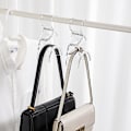Miniatyrbilde 4 av 5: Multifunksjonell kleshenger og kåkekrok 3-pakning holdbar akrylholder egnet for garderobe soverom håndveskepose FF R