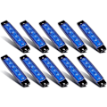 Miniatyrbillede 1 af 2: 10 stk 3,7 tommer 6led Sidelys Trailer Markørlys Trailer Signal Lys Til Lastbil Personbil Trailer