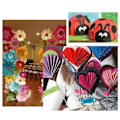Miniatyrbild 5 av 5: 100-pack Färgad Pappersset DIY Hantverk Kartong för Hantverk