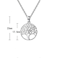 Miniatyrbild 2 av 5: Livets Träd Halsband 925 Sterling Silver Runt Familjeträd Hänge Halsband Fint Smycke Present För