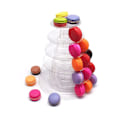 Miniatyrbild 1 av 5: Rund Macaron-Tårta 6-Vånings Transparent Kakställ Plast Macaron Displayställ För Bröllop Födelsedagsfest Dessert